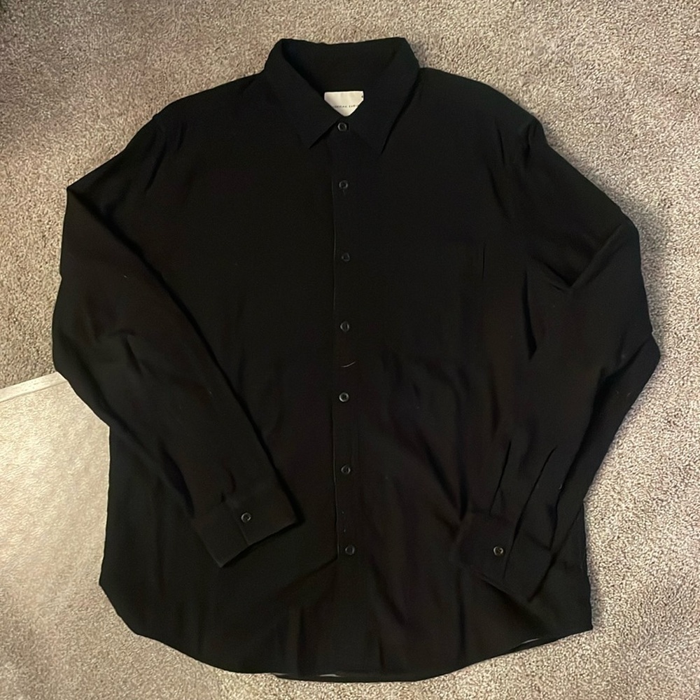 American Eagle Black Longsleeve button down Size L - Picture 2 of 3